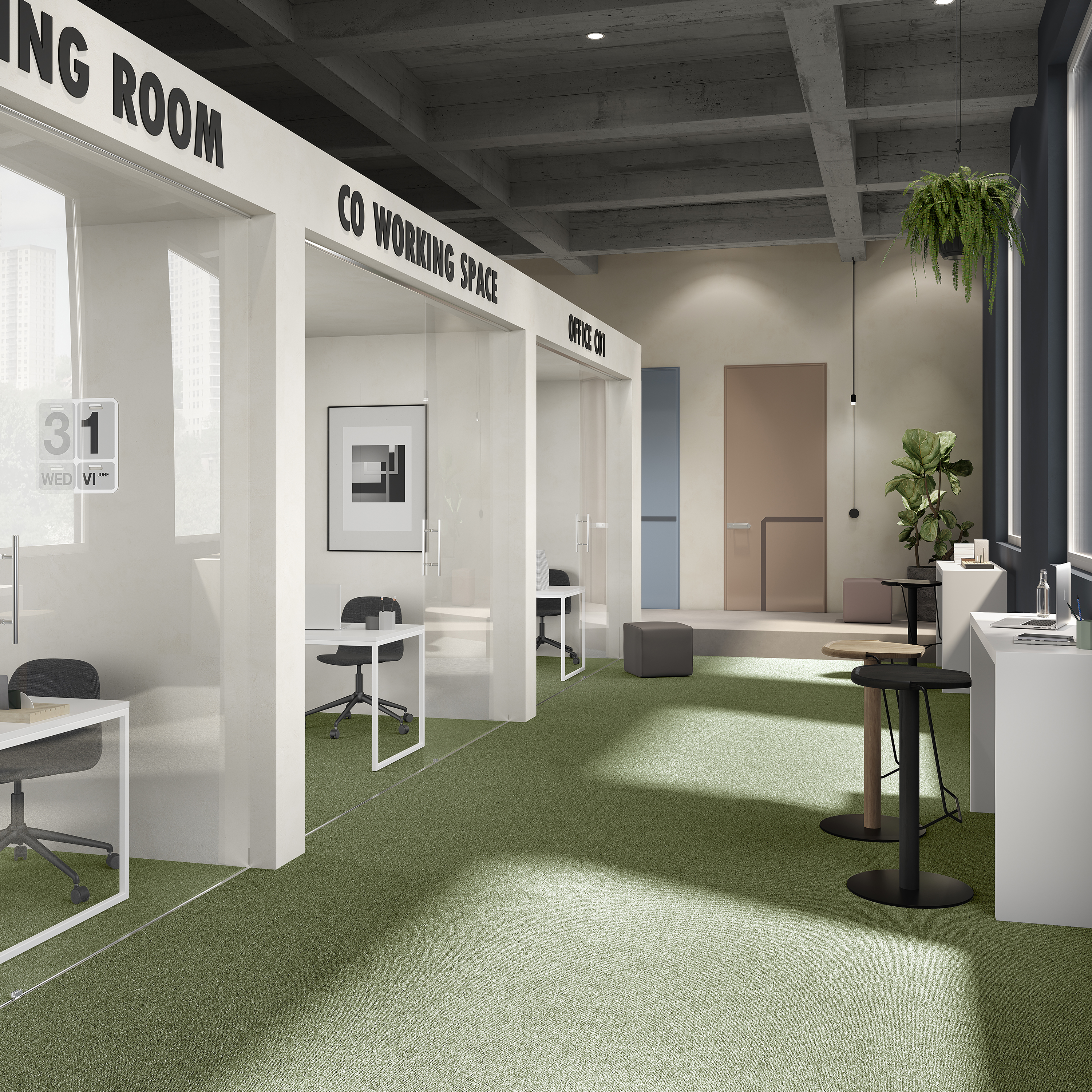 Ковровая плитка Medusa Tile 21 (500*500*5 мм) — купить в Мурманске