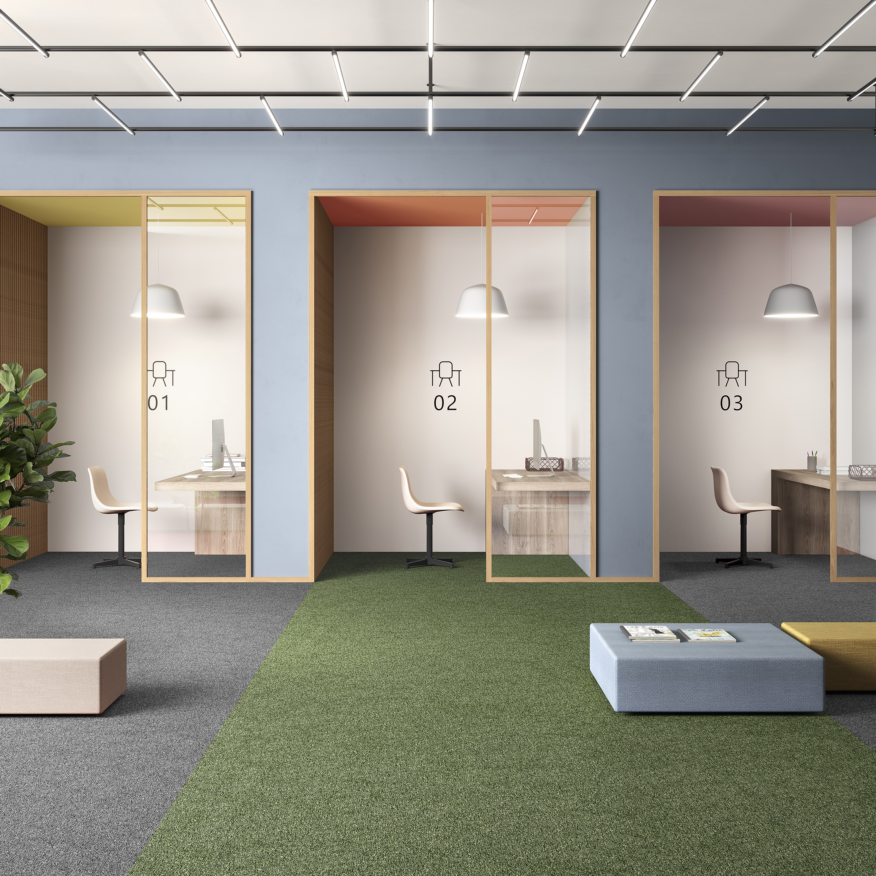 Ковровая плитка Medusa Tile 21 (500*500*5 мм) — купить в Мурманске