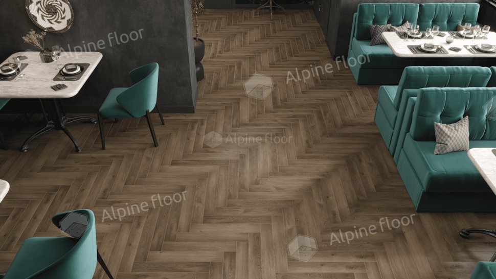 Ламинат "Alpine Floor" Herringbone 12 PRO Дуб Анжу (606*101*12 мм) — купить в Мурманске
