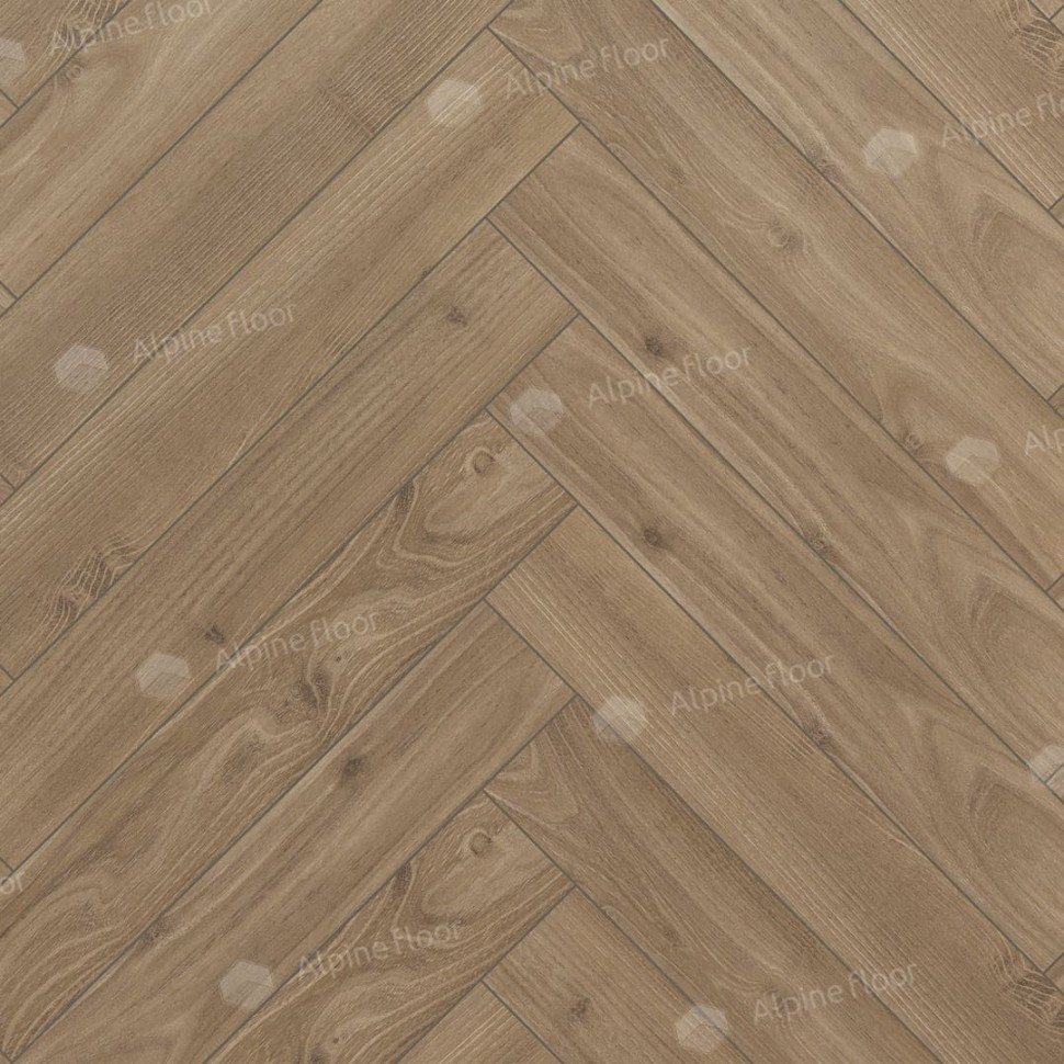Ламинат "Alpine Floor" Herringbone 12 Дуб Калабрия (600*100*12 мм) — купить в Мурманске