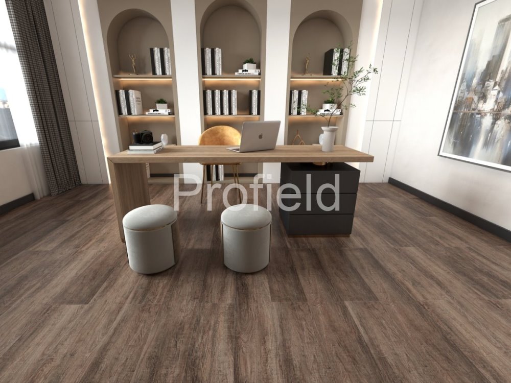 HSPC ламинат "Profield" Дуб темный (1200*228*5,5 мм) — купить в Мурманске