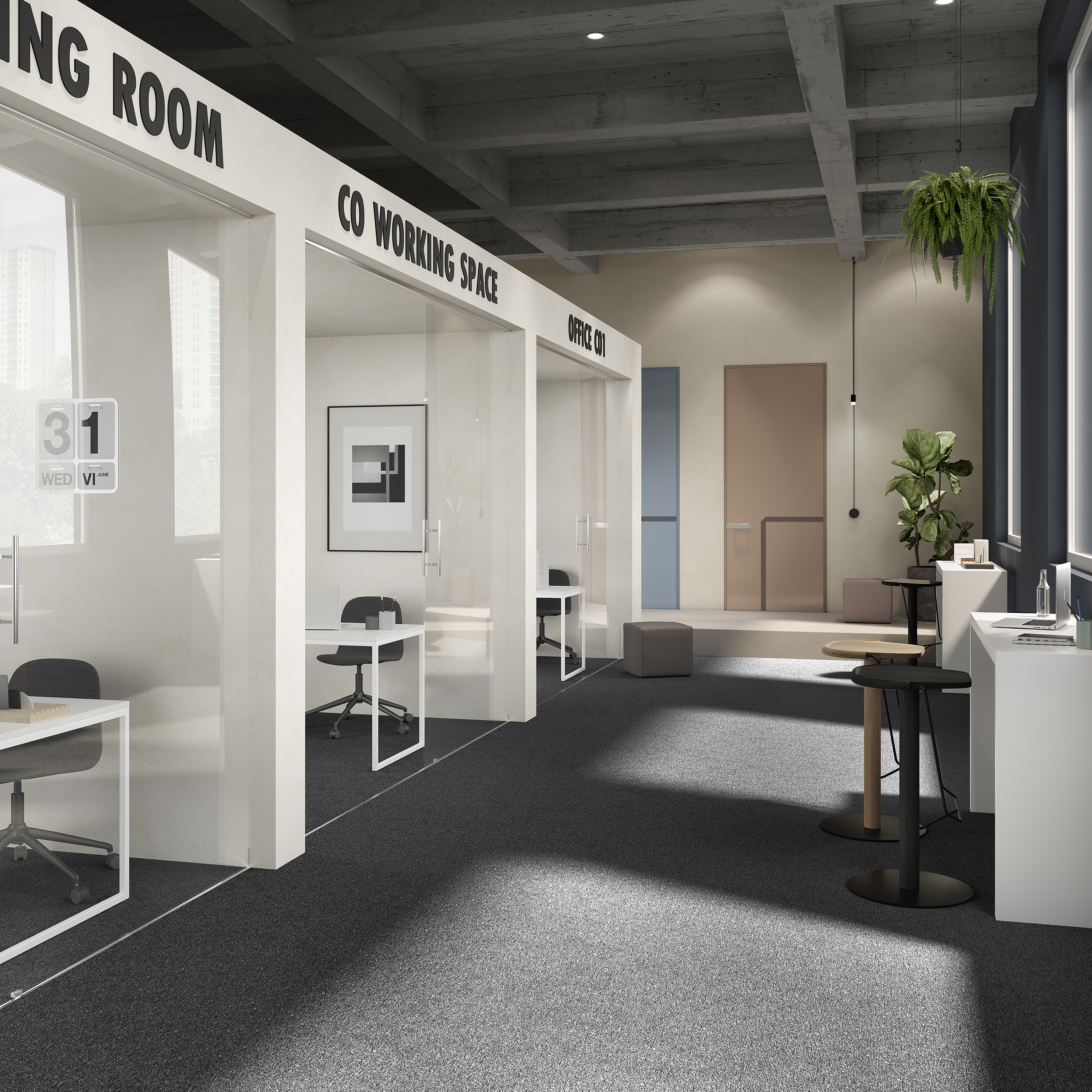 Ковровая плитка Medusa Tile 99 (500*500*5 мм) — купить в Мурманске