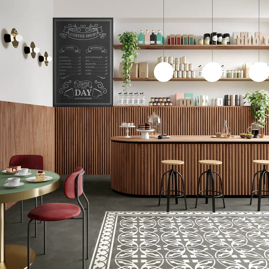 Кварцвиниловая плитка "Invictus" Victorian Bord Charcoal (229*229*2,5мм) — купить в Мурманске