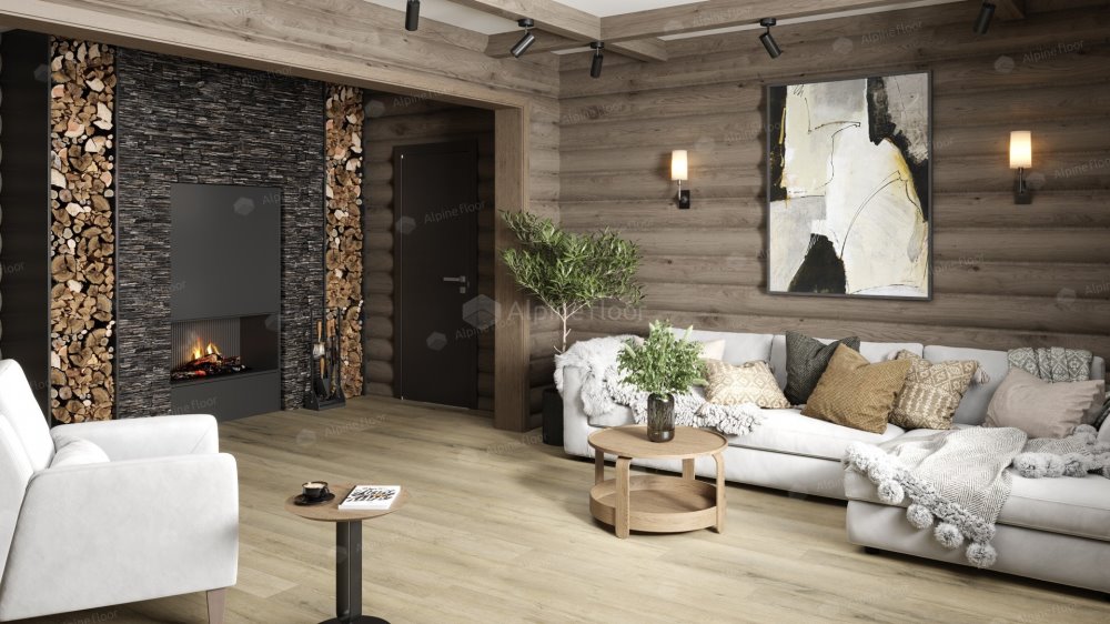 SPC Ламинат "Alpine Floor" Дуб сливочный (1220*183*8 мм) — купить в Мурманске