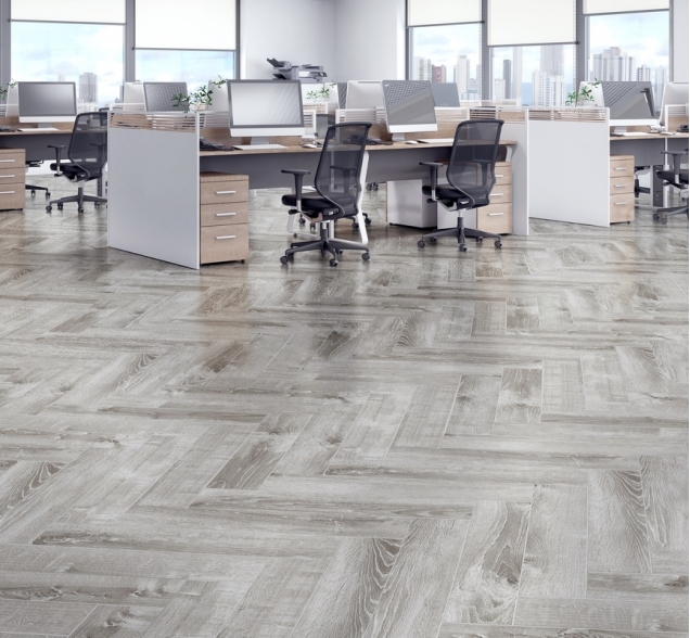 Виниловый ламинат SPC "Cronafloor" Herringbone Дуб Страсбург (640*128*4,5 мм) — купить в Мурманске