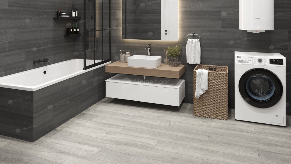 SPC Ламинат "Alpine Floor" Дуб платина (1524*180*8 мм) — купить в Мурманске