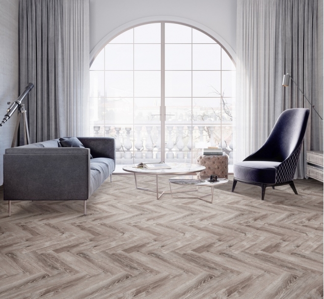 Виниловый ламинат SPC "Cronafloor" Herringbone Дуб Тулон (640*128*4,5 мм) — купить в Мурманске