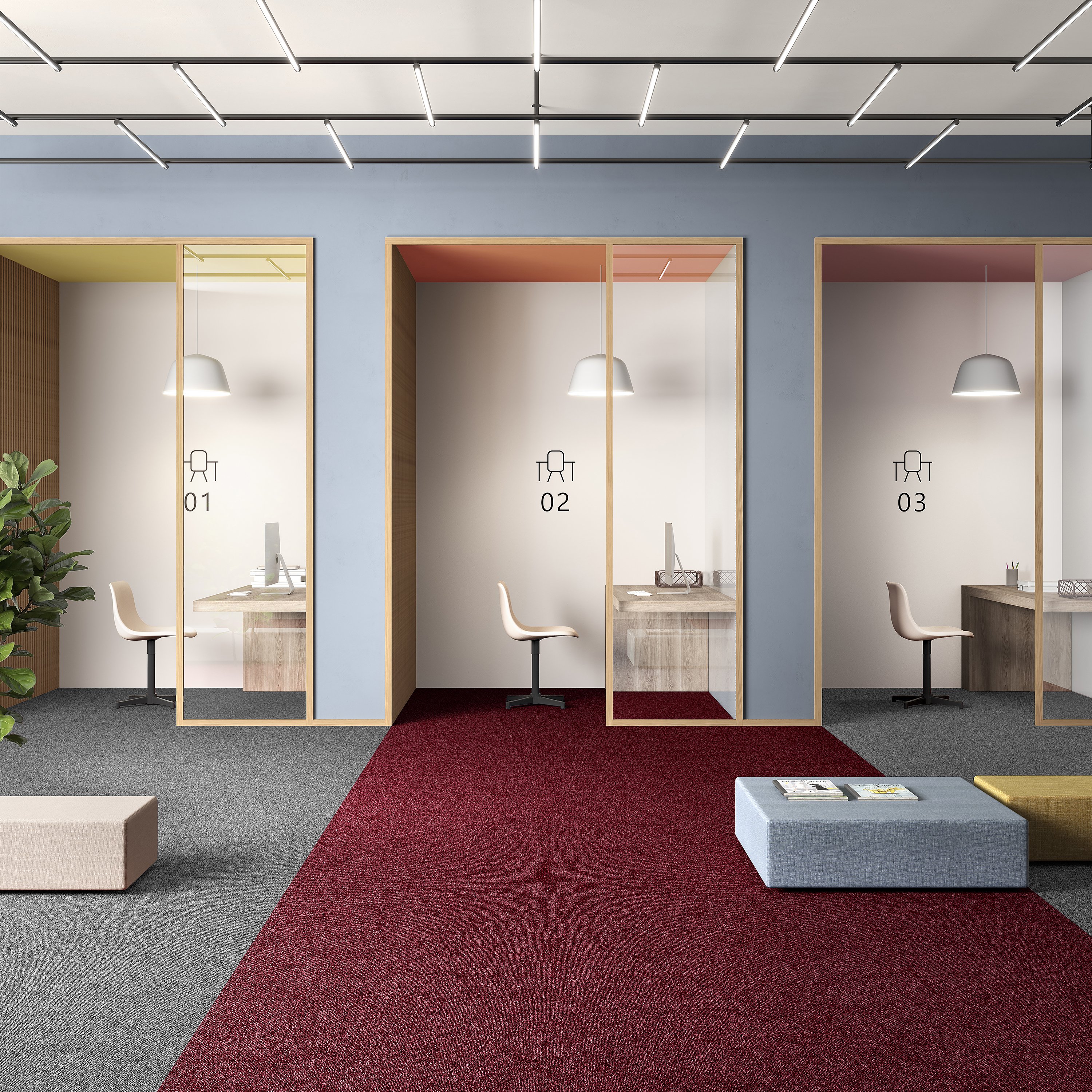 Ковровая плитка Medusa Tile 11 (500*500*5 мм) — купить в Мурманске