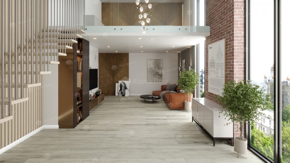 SPC Ламинат "Alpine Floor" Дуб серебряный (1220*183*8 мм) — купить в Мурманске