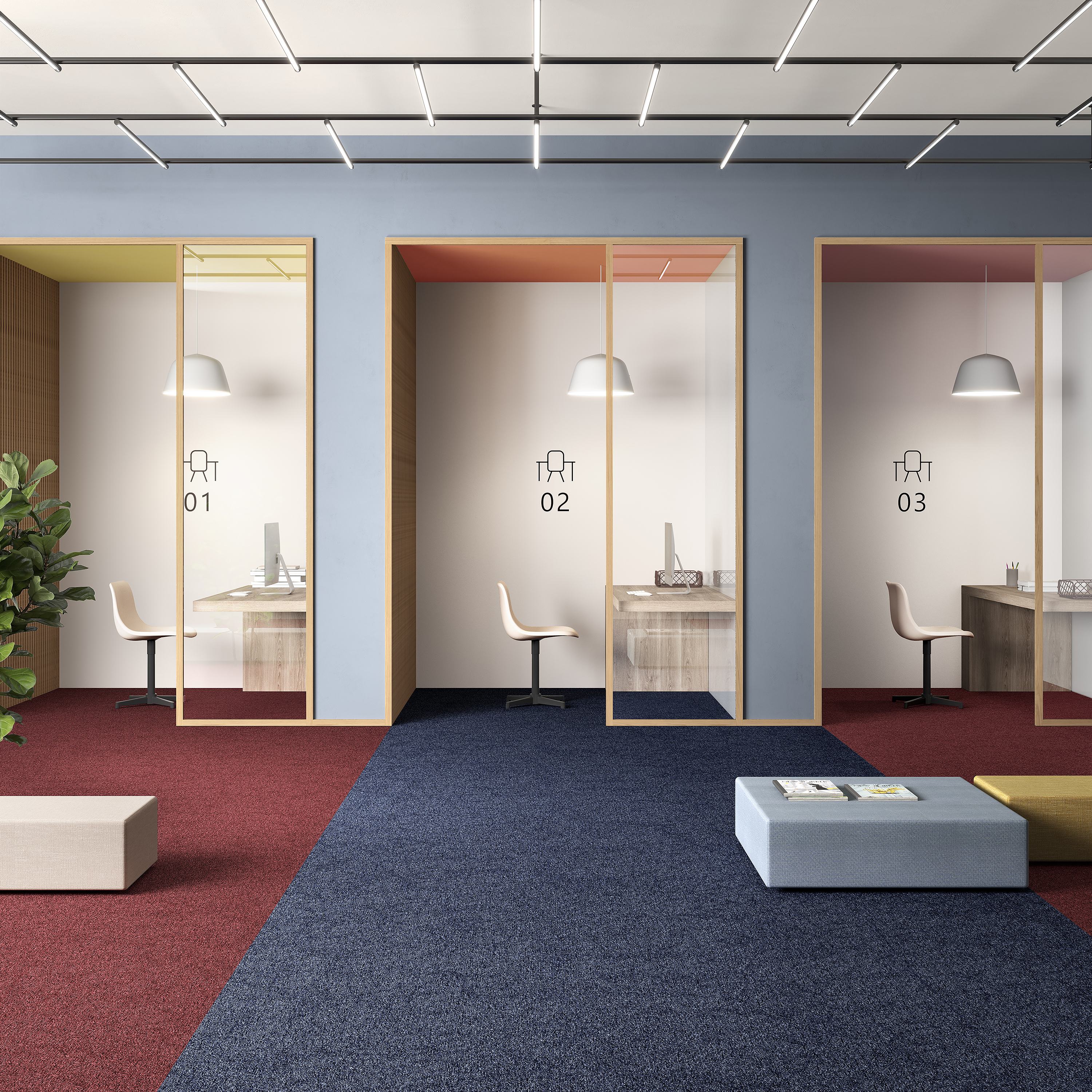 Ковровая плитка Medusa Tile 77 (500*500*5 мм) — купить в Мурманске