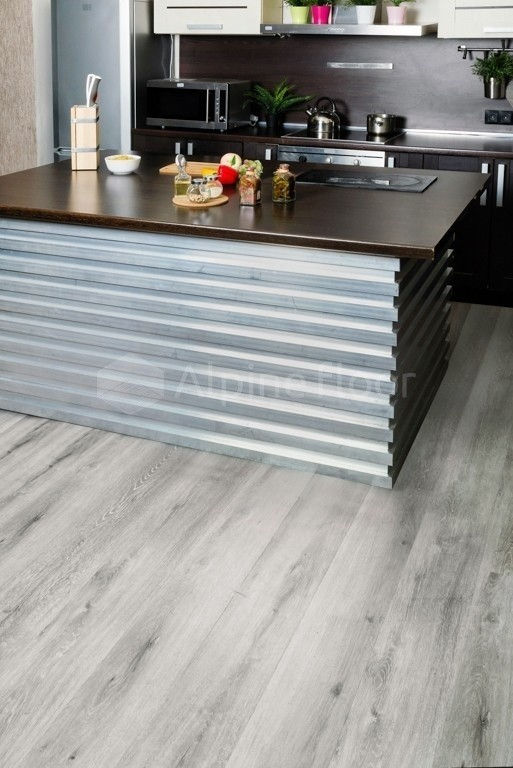 Замковая ПВХ плитка "Alpine Floor" Ясень Серый  (1220*183*4мм) — купить в Мурманске