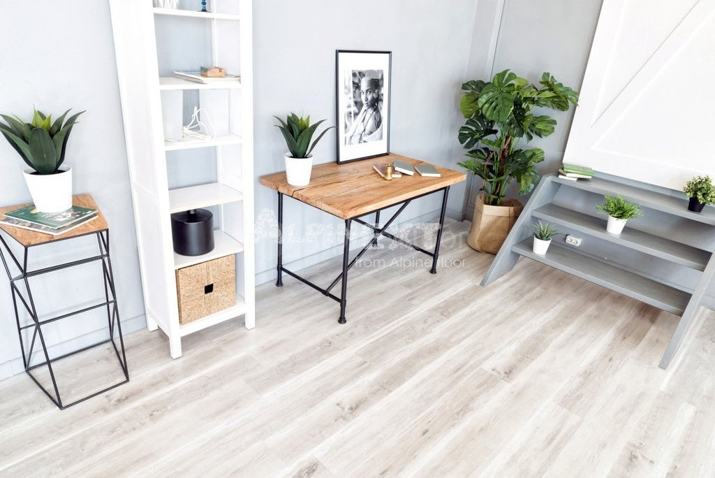 Замковая ПВХ плитка "Alpine Floor" Дуб выбеленный  (1220*183*4мм) — купить в Мурманске