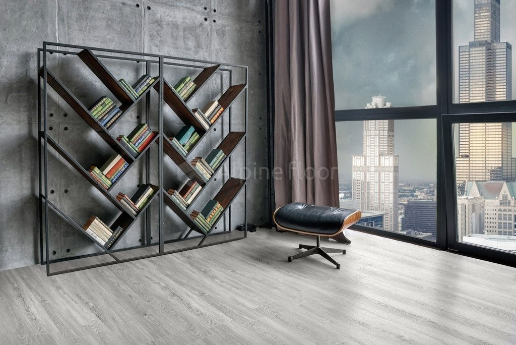 Замковая ПВХ плитка Секвойя Снежная  (1219*184*3,2мм) — купить в Мурманске