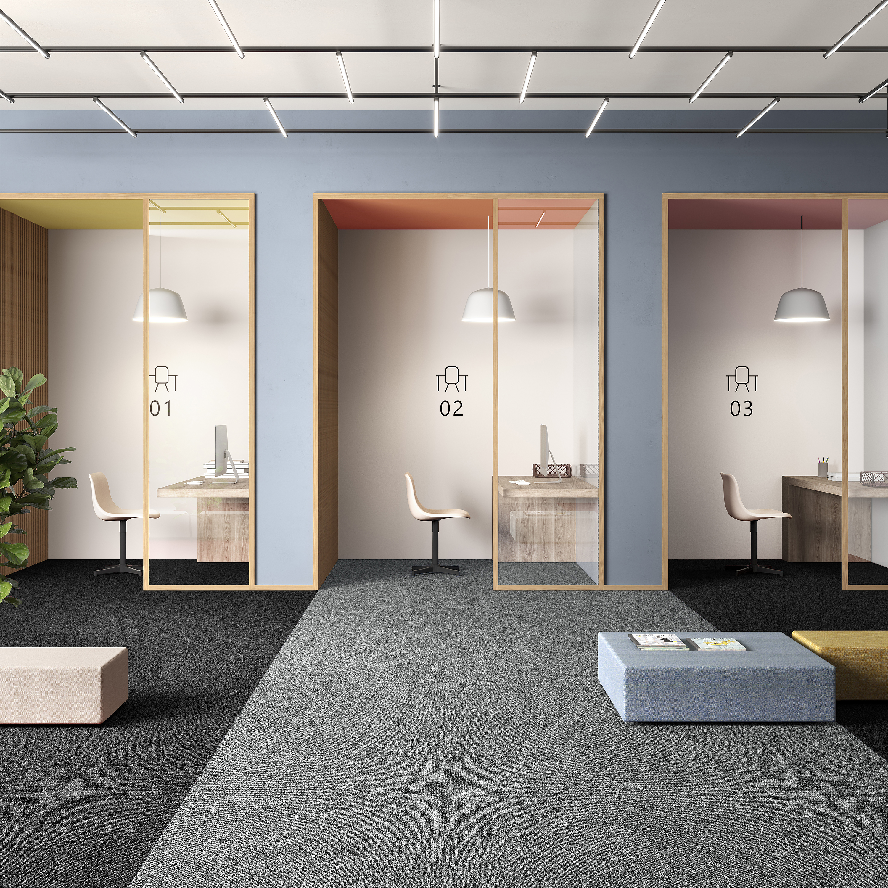 Ковровая плитка Medusa Tile 90 (500*500*5 мм) — купить в Мурманске